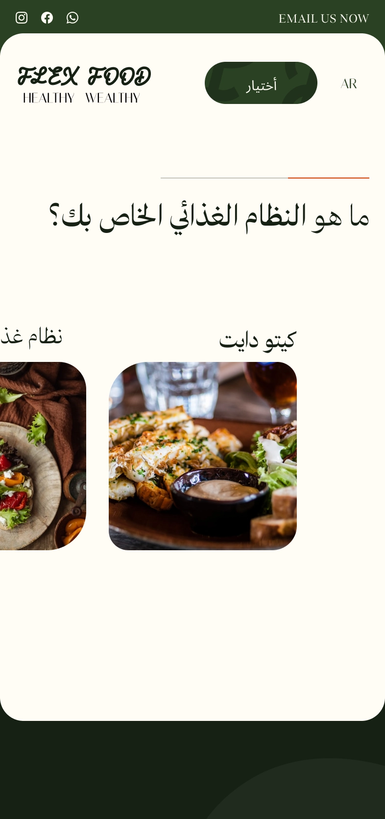 FlexFood phone user interface